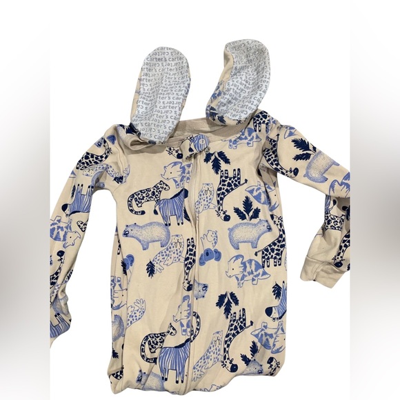 Carters boys safari footie pajamas 4T - Picture 1 of 3
